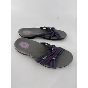 Teva Tirra Slides Womens 9.5 Purple Gray Athletic Open Toe Outdoors Rubber